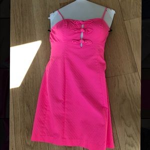 Pink dress with straps
